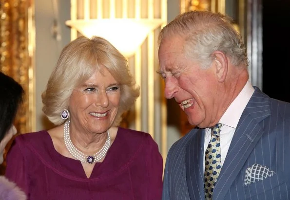 The Duke and Duchess of Cornwall attended the annual Commonwealth Day reception at Marlborough House