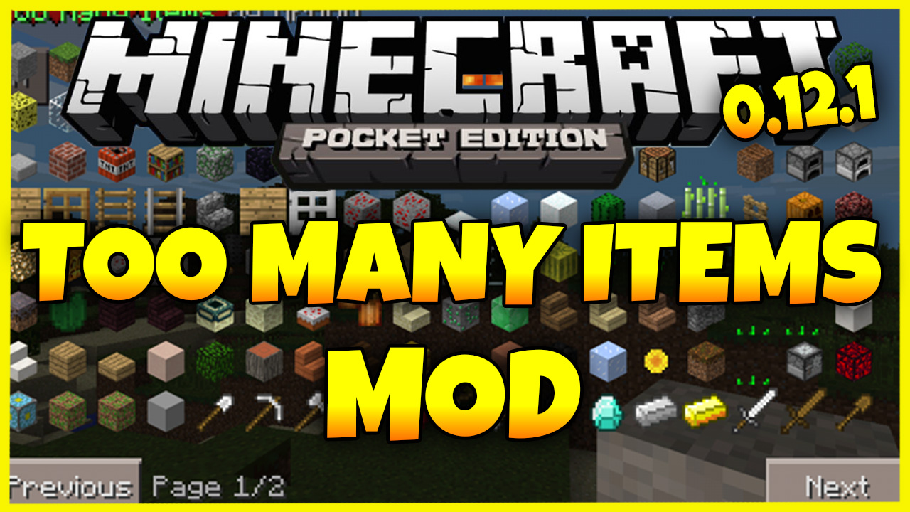 Too Many Items Mod Para Minecraft PE 0.12.1
