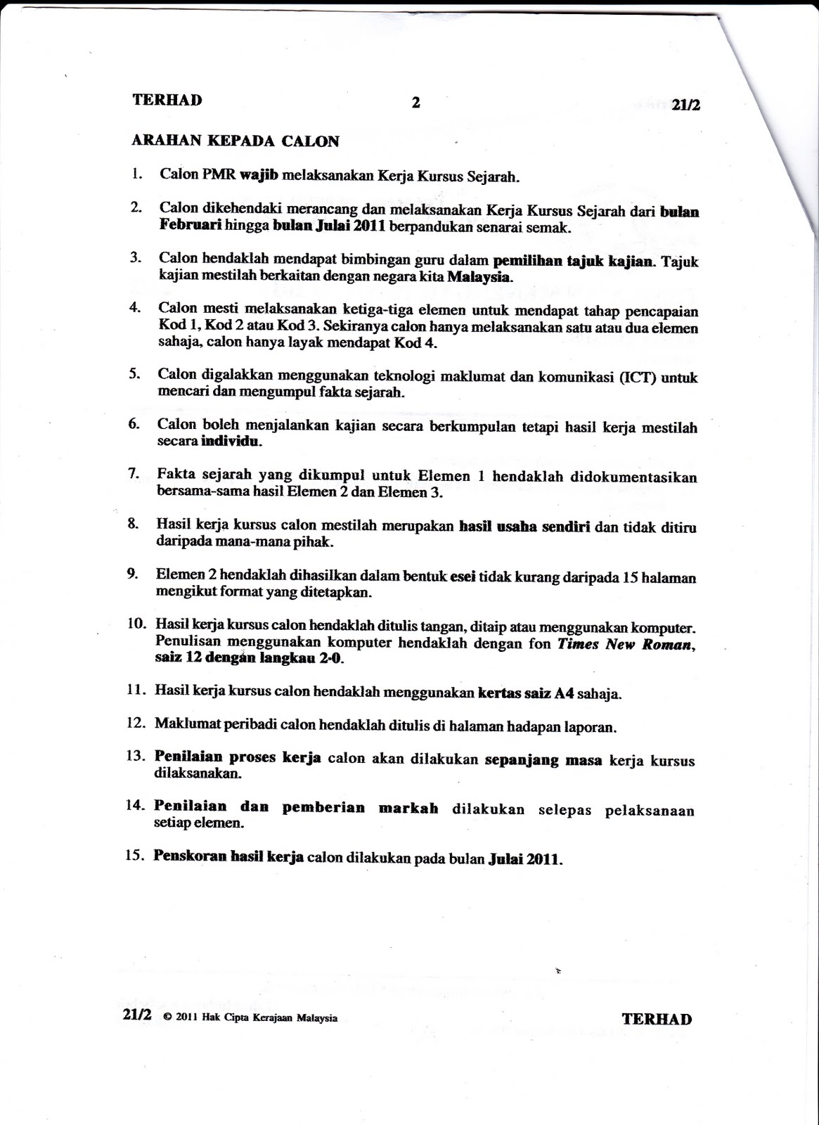 Laporan Kerja Kursus Sejarah / 3.0 kaedah kajian v 4.0 laporan kajian 4