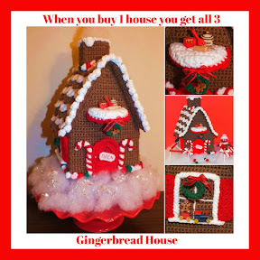 Crochet Christmas Gingerbread House Connies Portable Doll House Halloween Haunted House Patterns©