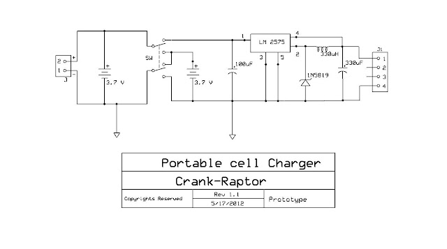 Electronics Circuits: Portable cell charger circuit