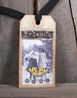 Friends Altered Art Tag