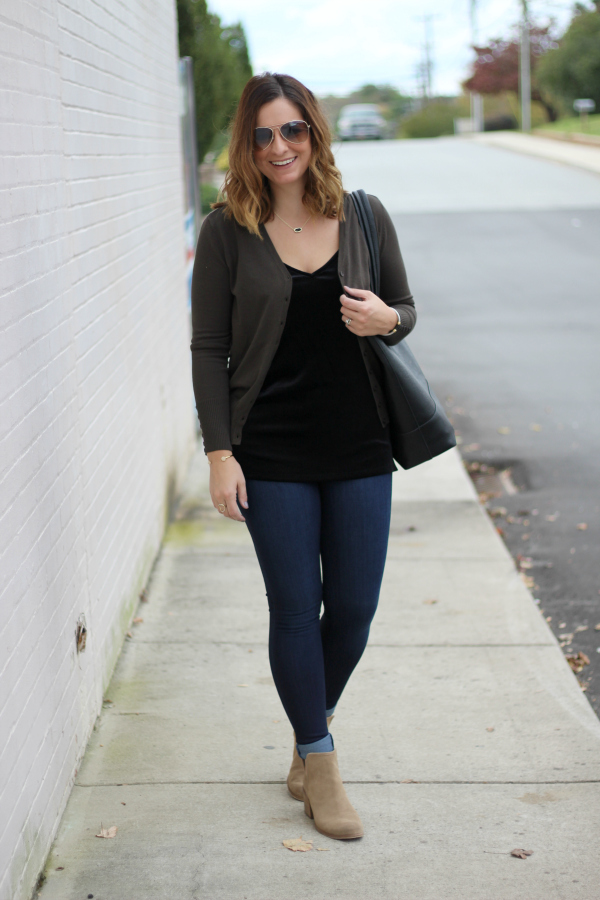 With Style & Grace Olive, Denim, and Velvet