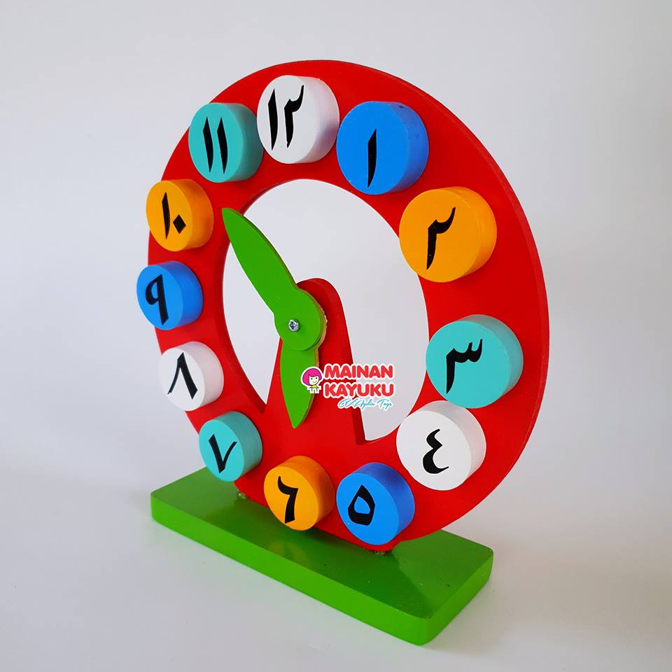 Mainan Kayuku Jam Angka Hijaiyah - SEBUTIK EDUTOYS