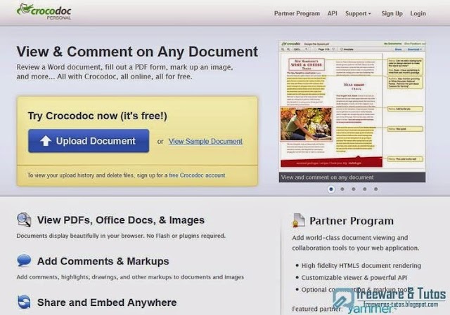 Crocodoc : un service en ligne puissant pour annoter et éditer les fichiers PDF, Word, images
