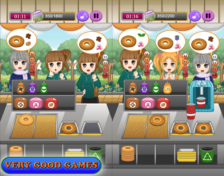 Play online busiess game with donuts