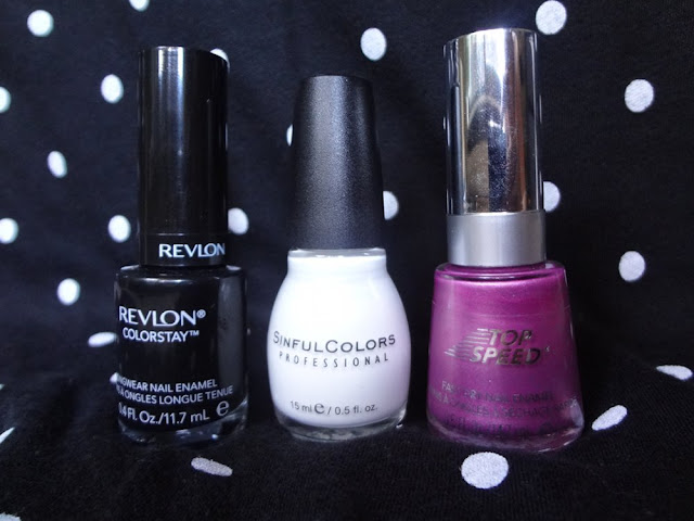 stiletto by revlon, orchid by revlon, snow me white by sinful colors