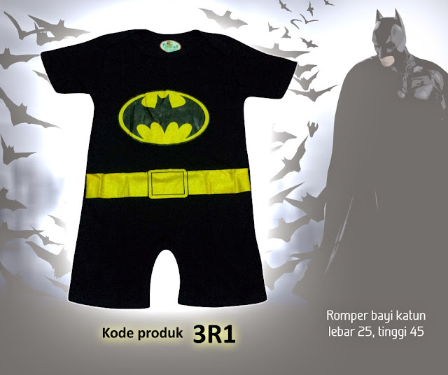 Romper bayi karakter Batman grosir dan ecer