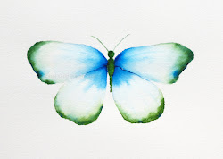 butterfly watercolor print painting prints turquoise butterflies watercolour easy archival january etsy emerald room illustration artwork violet sapp carol