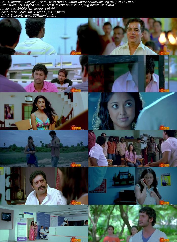 Theeradha Vilaiyattu Pillai (2010) Hindi Dubbed 480p HDTV