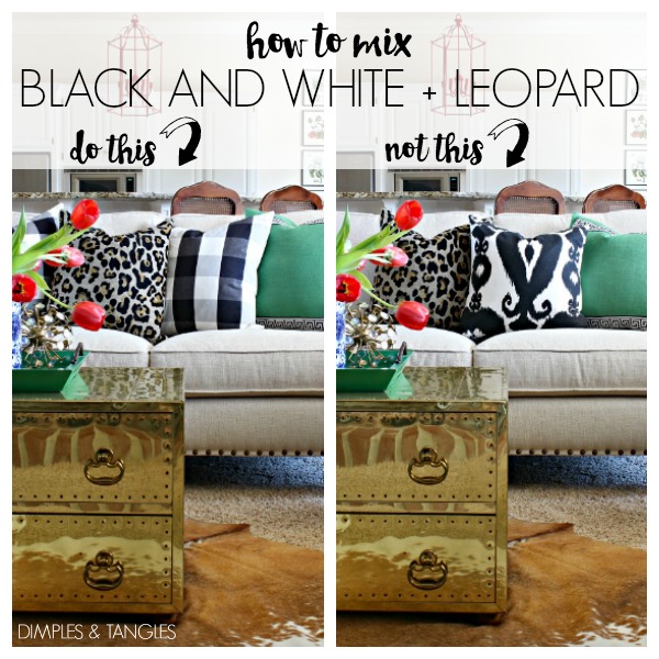 THE SECRET TO MIXING BLACK AND WHITE + LEOPARD Dimples and Tangles