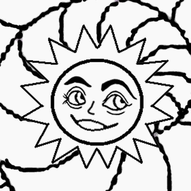 summer clipart to color - photo #34