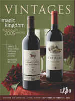 Cover photo of October 27, 2012 LCBO Vintages Wine Magazine