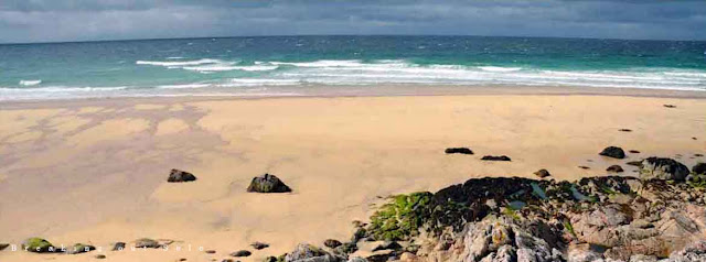 Beautiful sandy beach in Isle of Coll Scotland