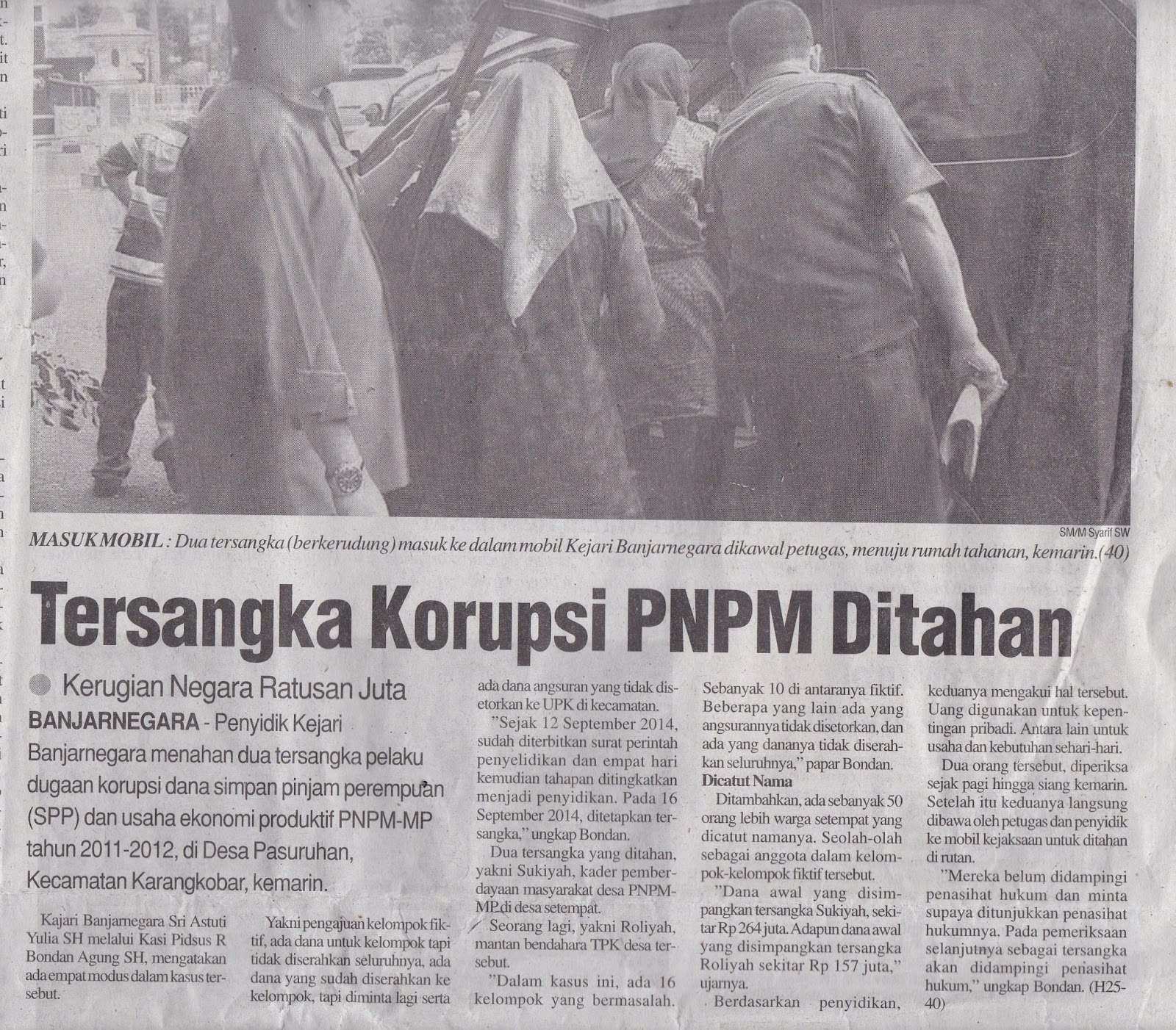 Kasus Korupsi Dana PNPM Banjarnegara