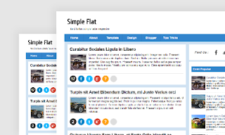 Screenshots of the free Simple Flat New 2015 for blogger template Responsive