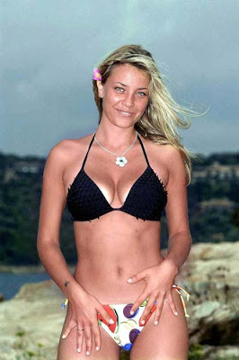 Barbara Matera, Member of the European Parliament, poses in bikini