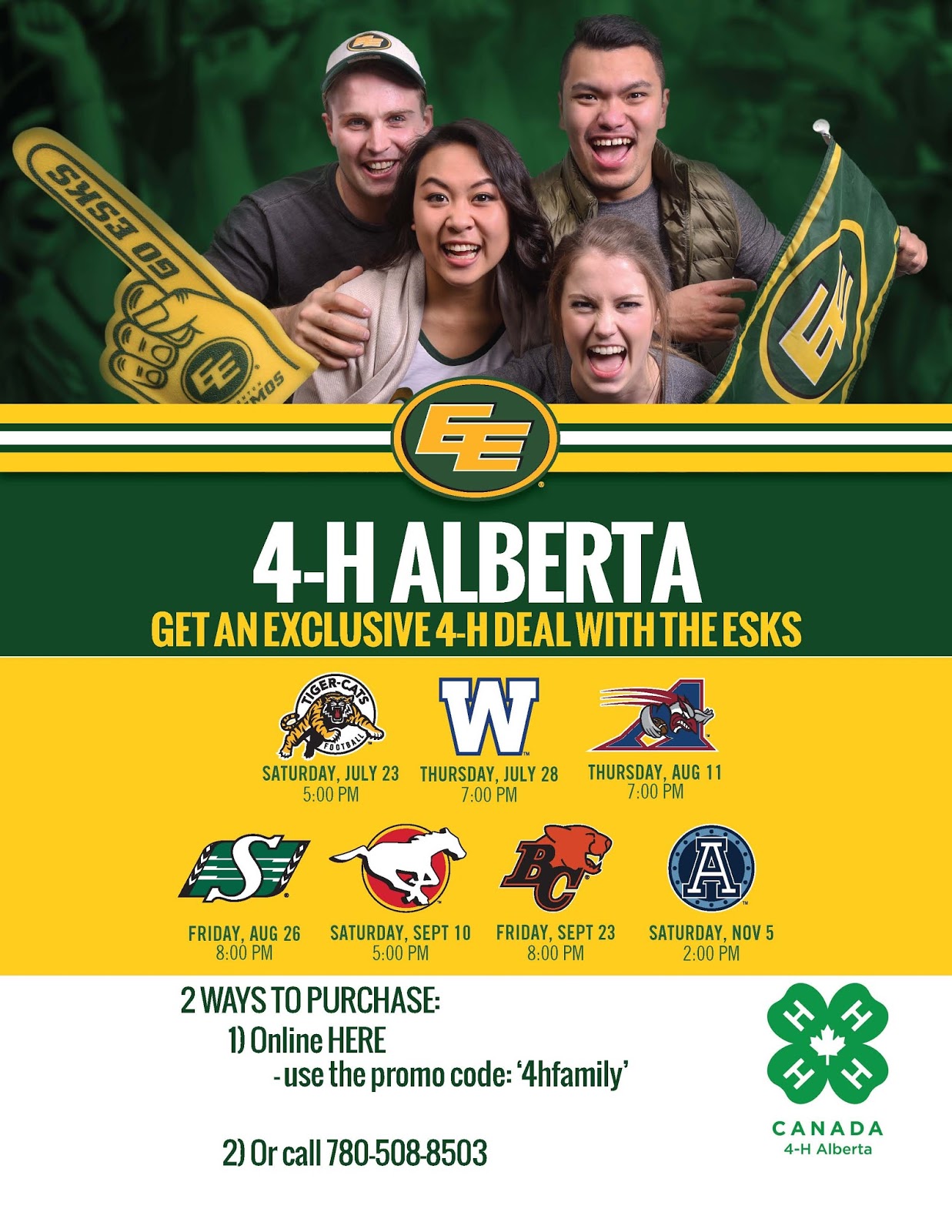Corporate Partnerships Member Update Edmonton Eskimos 4H family