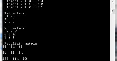Matrix Multiplication in C++ | Programs