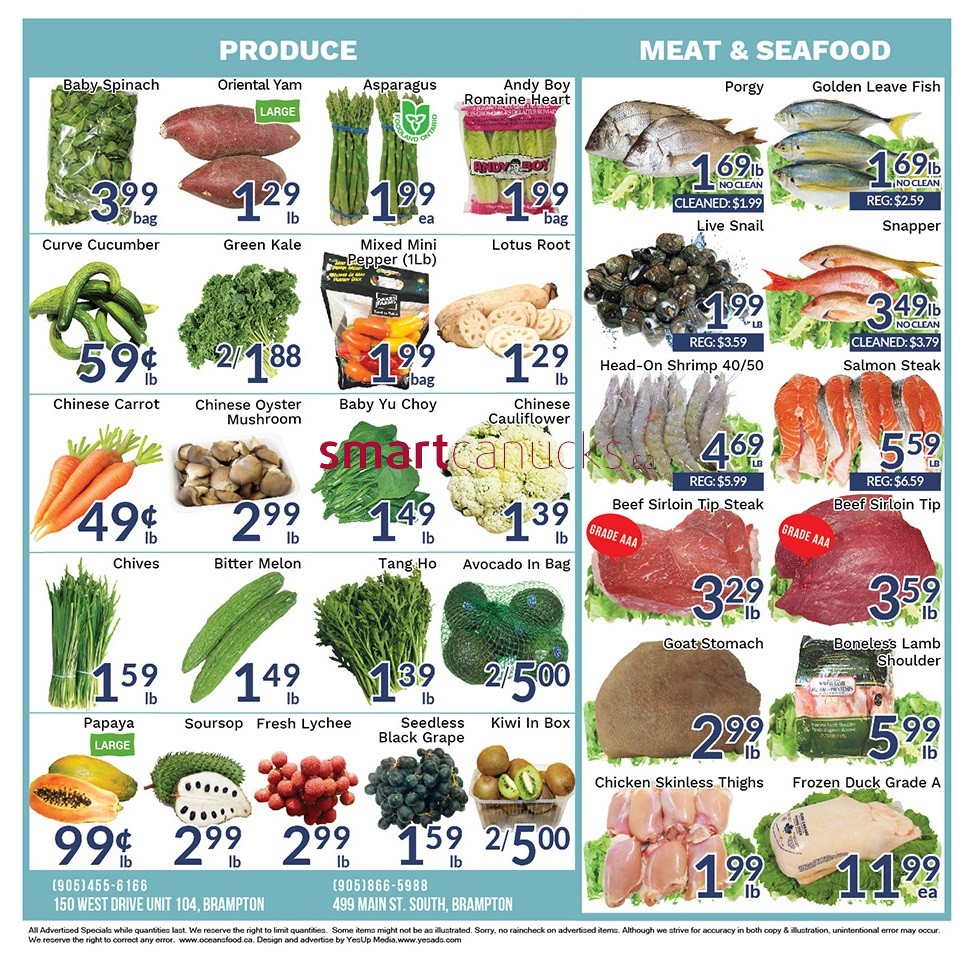 oceans weekly flyer june 1 7 2018 ocean supermarket mississauga flyer
