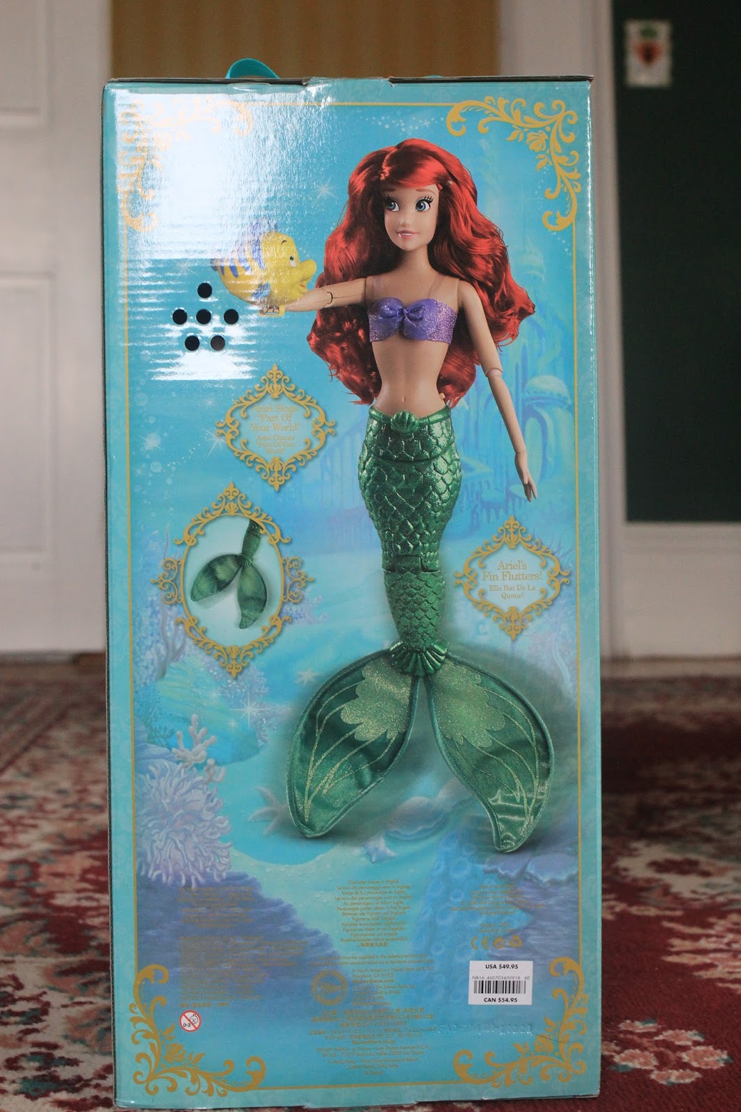 Cozy Comforts and Dolls Disney Deluxe 18 inch Feature Ariel Doll