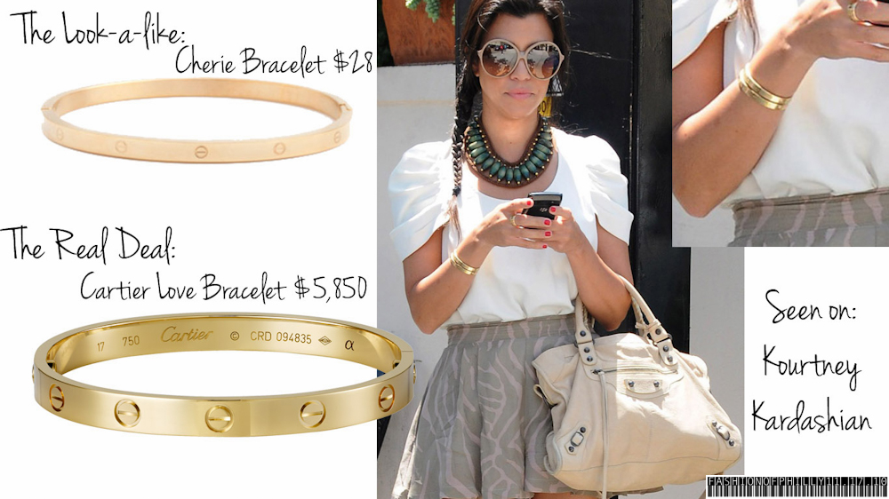 kourtney kardashian cartier love bracelet