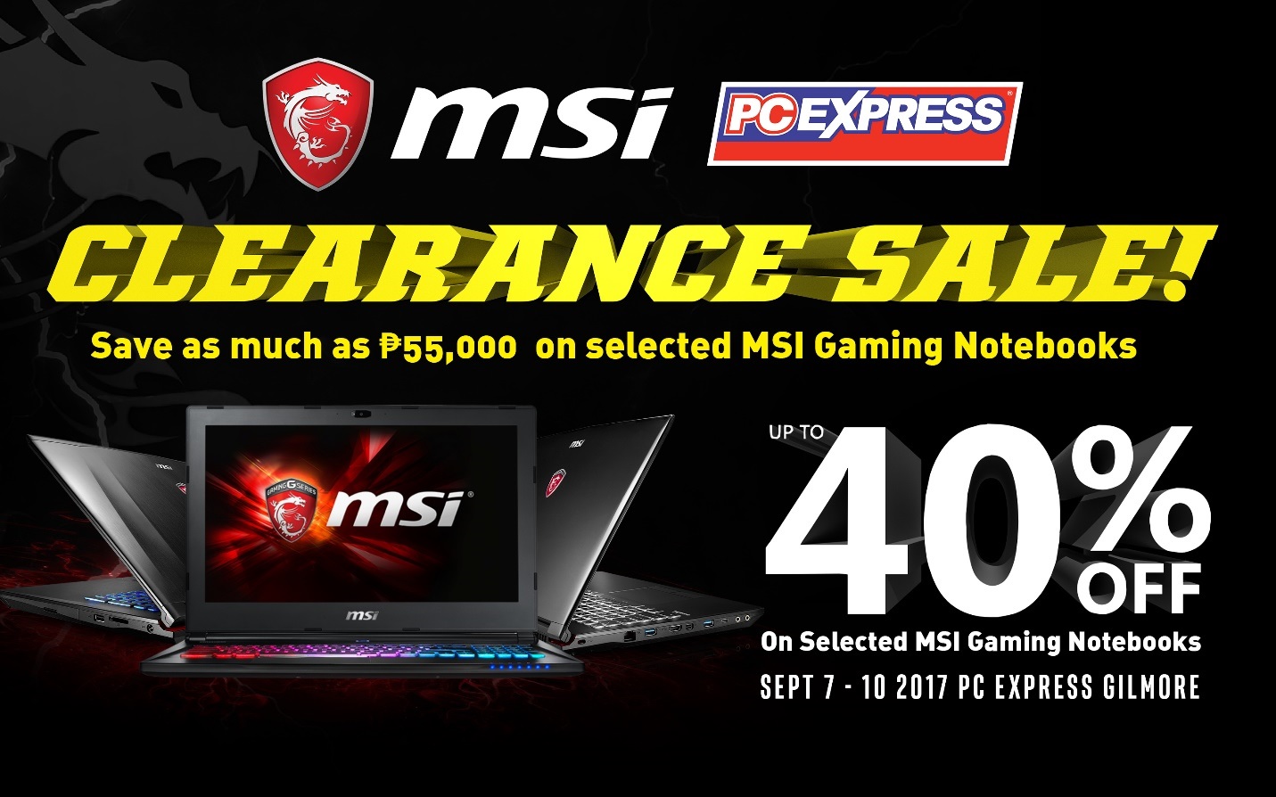 MSI Announces Clearance Sale Exclusive to PC Express Gilmore MSI Clearance Sale Exclusive to PC Express Gilmore