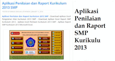 Aplikasi Penilaian dan Raport SMP Kurikulum 2013