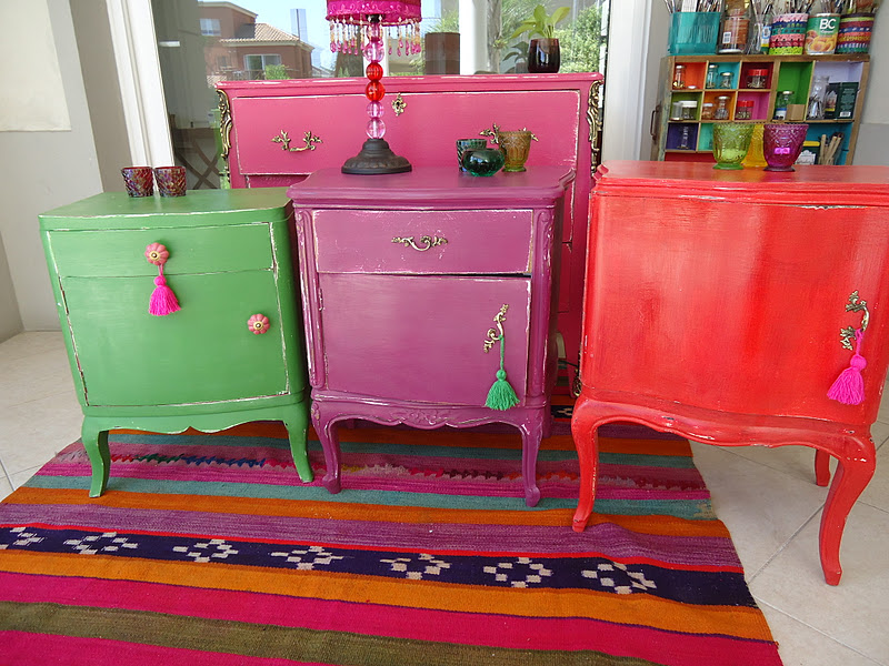 +VINTOUCH+ MUEBLES ,RECICLADOS ,PINTADOS A MANO : MESAS DE LUZ