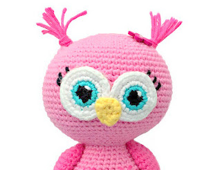 Amigurumi Pink owl free crochet pattern