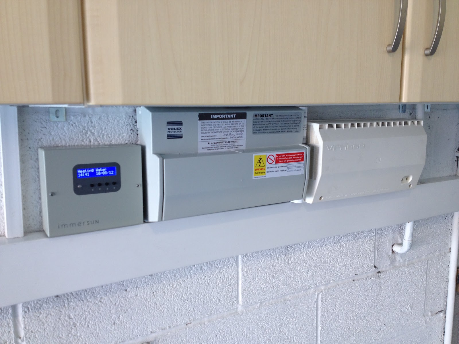 Latest Installations Immersun Solar PV immersion heater unit installed