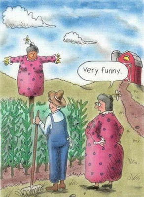 funyn wife scarecrow cartoon joke picture