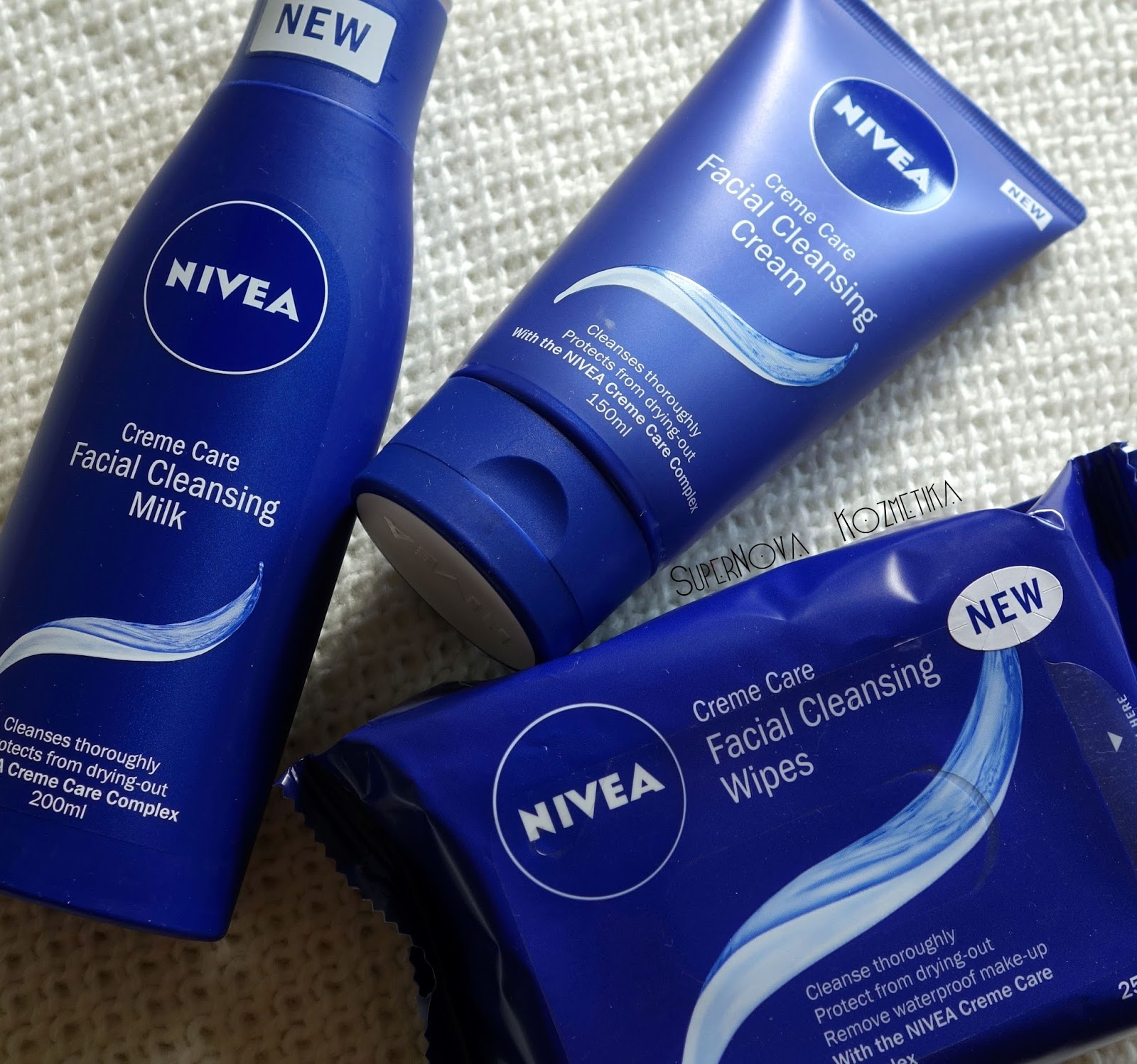 SuperNova Kozmetika Nivea Creme Care Facial Cleansing Wipes, Facial