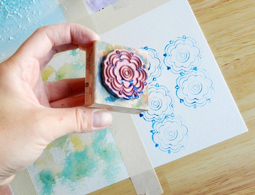 watercolor stamp texture
