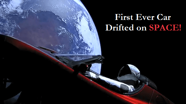  First Ever Elon Musk Tesla Car Drift on Space