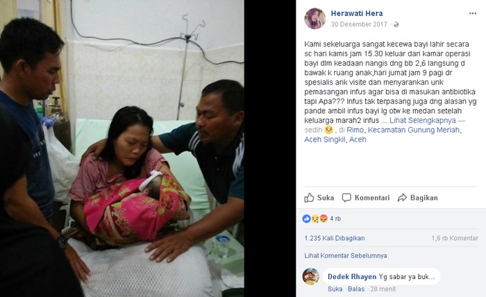 Infus Bayi - Facebook Herawati Hera 