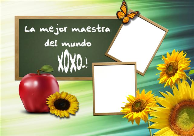 Lindo marco para fotos inspirado en el día del maestro