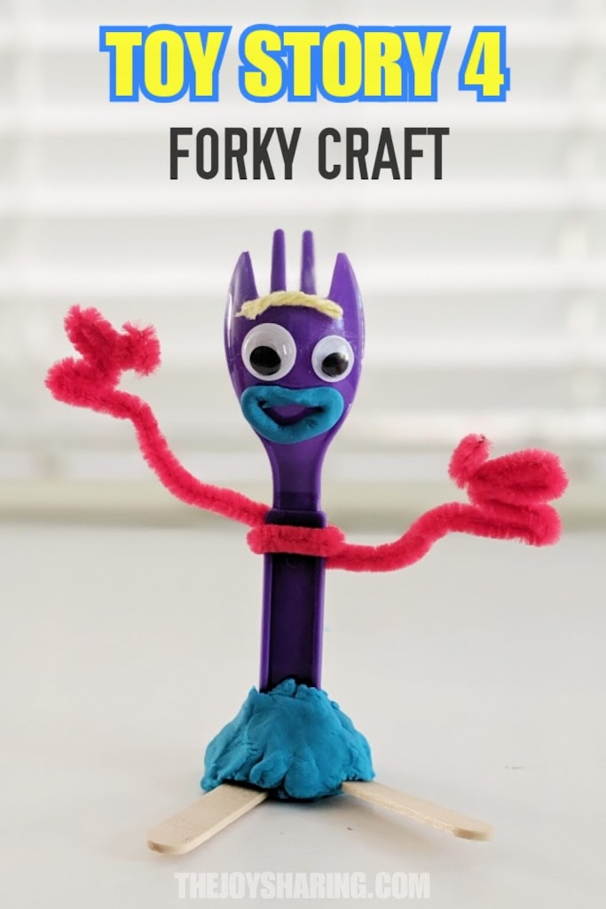 Step by step tutorial on how to make craft toy Forky from toy story 4