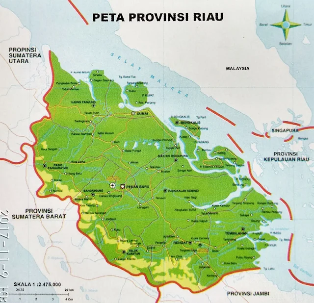 Gambar Peta Provinsi Riau