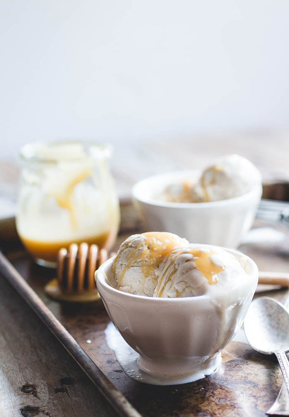 Tahini ice cream with honey caramel recipe by Butterlust