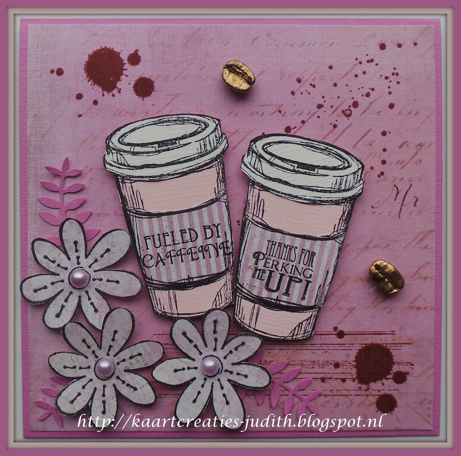Kaarten en Creaties van Judith: Voor Patricia - koffie 3 daagse - deel 3