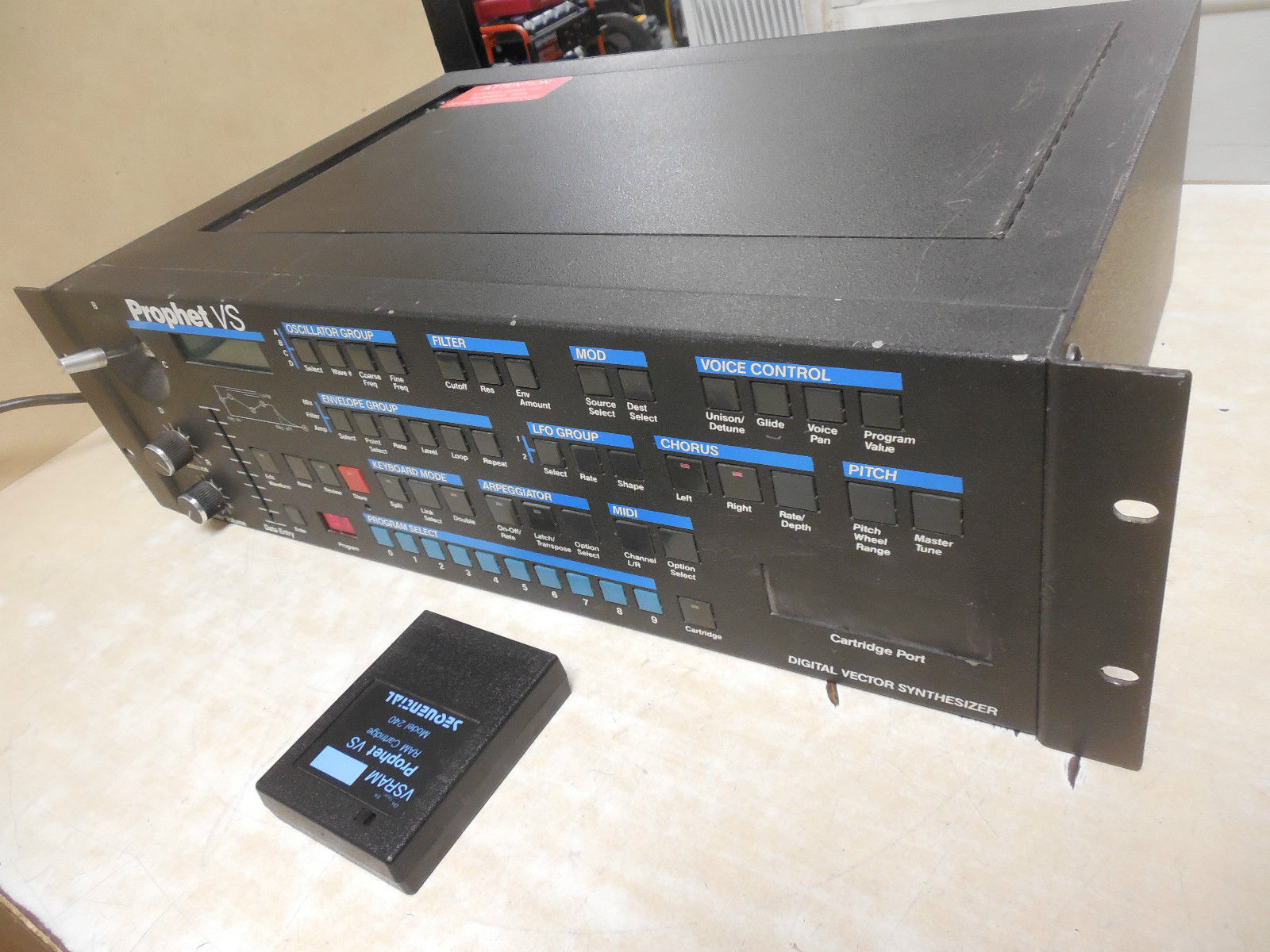 MATRIXSYNTH: Sequential Circuits Prophet VS Rack SN 0132 with Memory Cart