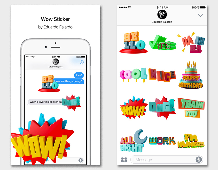 Wow Sticker pack de Eduardo Fajardo
