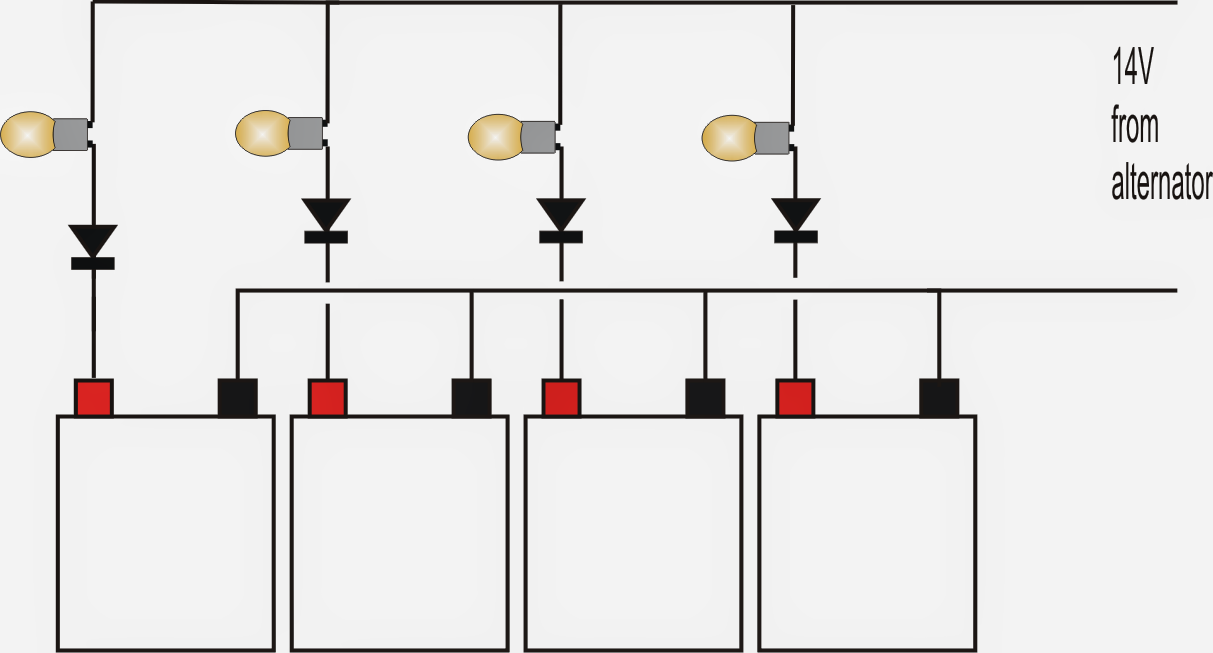 Connecting Batteries in Parallel without Cross Discharge ~ Electronic