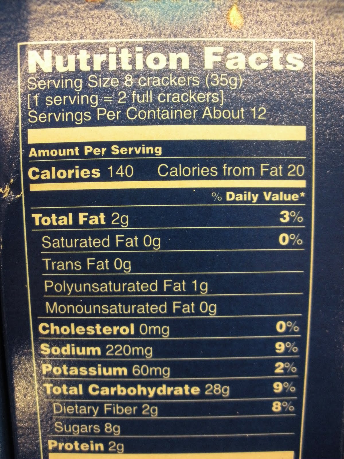 Graham Cracker Nutrition Label 1stadenium