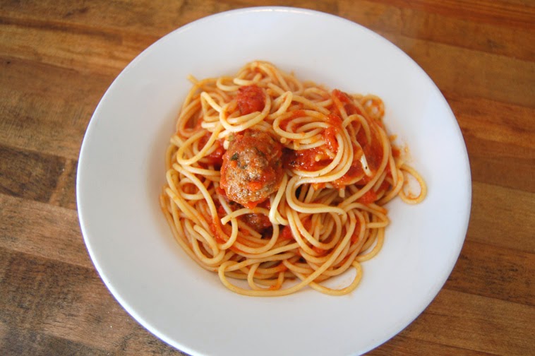 ROSTI TUSCAN KITCHEN Los Angeles Dinner Spaghetti and Meatballs