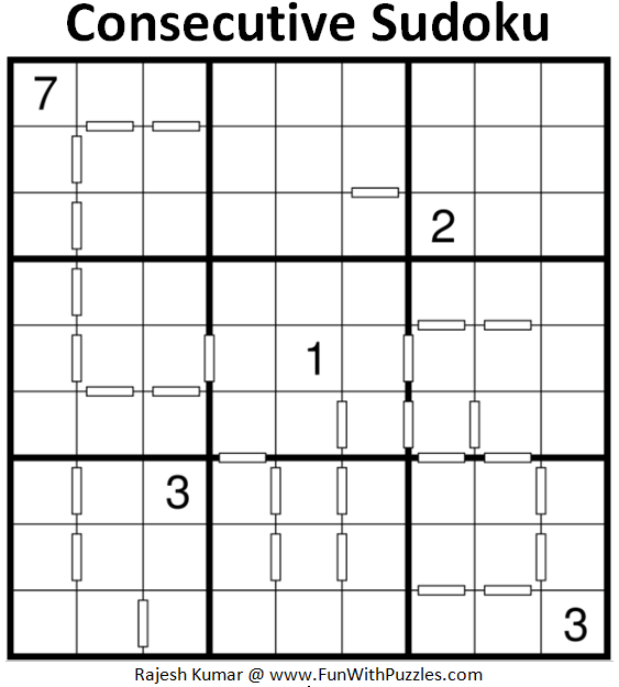 Consecutive Sudoku Puzzle (Daily Sudoku League #192)