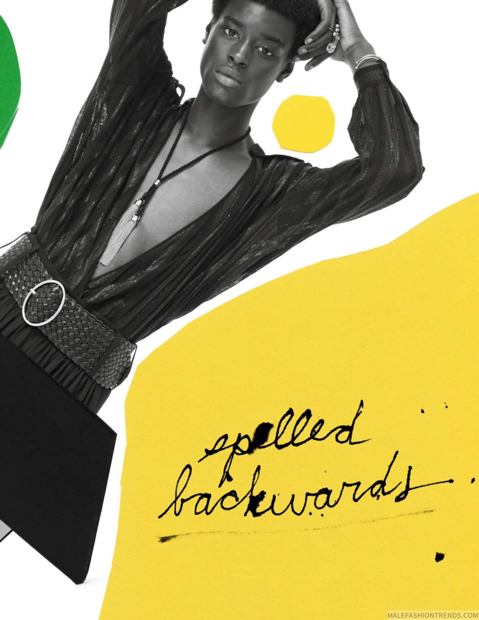 Black, una editorial por Duane Michals para Vogue Hommes Paris