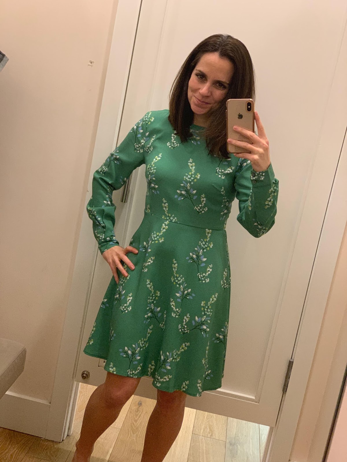 loft green dress