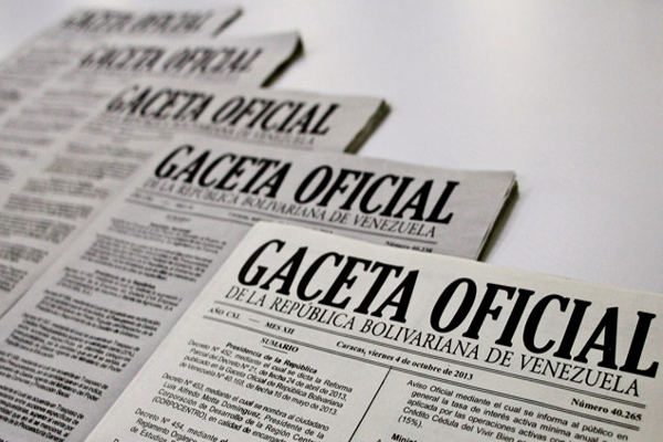 Véase Gaceta oficial Nº 41.396 del 14 de Mayo de 2018 Véase Gaceta oficial Nº 41.396 del 14 de Mayo de 2018